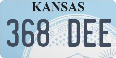 KS license plate 368DEE