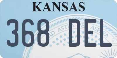 KS license plate 368DEL