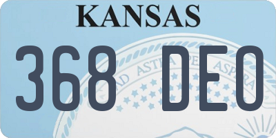 KS license plate 368DEO