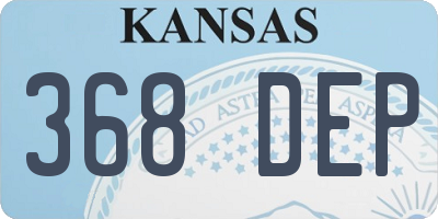 KS license plate 368DEP