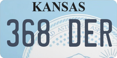 KS license plate 368DER