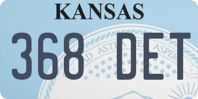 KS license plate 368DET