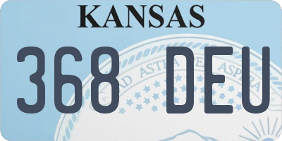 KS license plate 368DEU