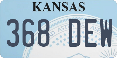 KS license plate 368DEW