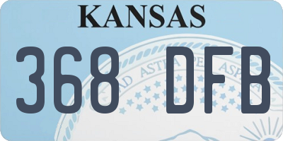 KS license plate 368DFB