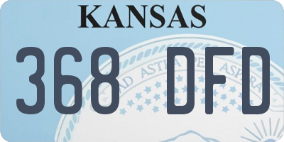 KS license plate 368DFD