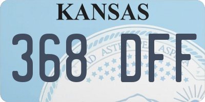 KS license plate 368DFF