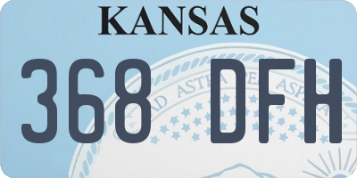 KS license plate 368DFH