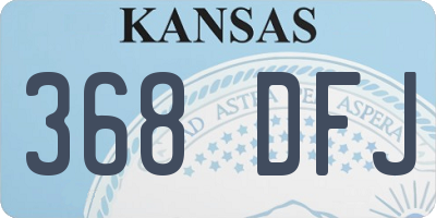 KS license plate 368DFJ