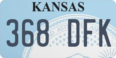 KS license plate 368DFK