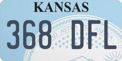 KS license plate 368DFL