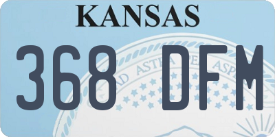 KS license plate 368DFM