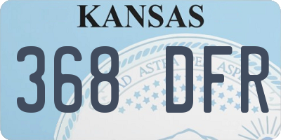 KS license plate 368DFR
