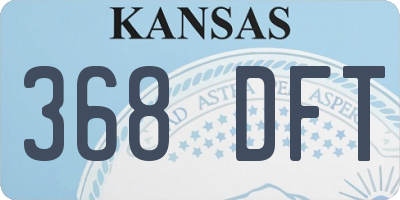 KS license plate 368DFT