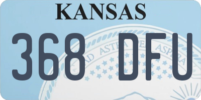 KS license plate 368DFU