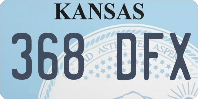 KS license plate 368DFX