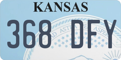 KS license plate 368DFY