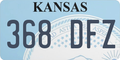 KS license plate 368DFZ