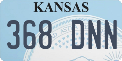 KS license plate 368DNN