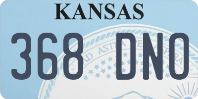 KS license plate 368DNO