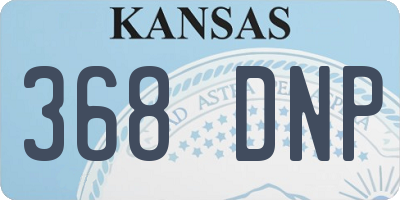 KS license plate 368DNP