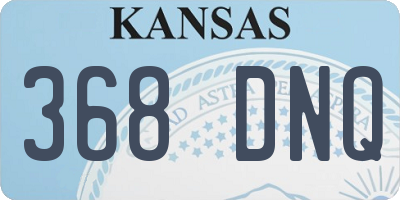 KS license plate 368DNQ