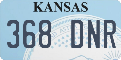 KS license plate 368DNR