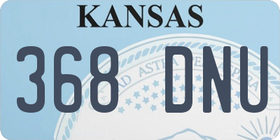 KS license plate 368DNU