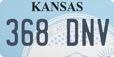 KS license plate 368DNV