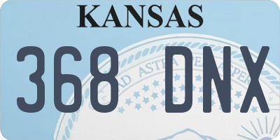KS license plate 368DNX