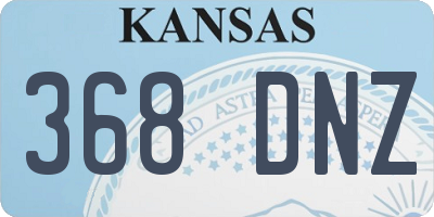 KS license plate 368DNZ
