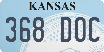 KS license plate 368DOC