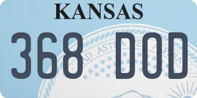 KS license plate 368DOD