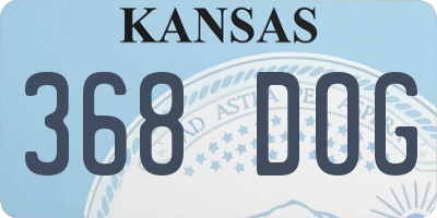 KS license plate 368DOG