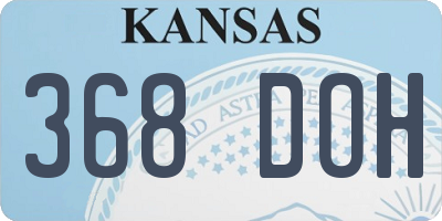 KS license plate 368DOH