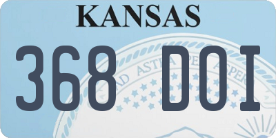 KS license plate 368DOI