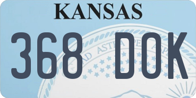 KS license plate 368DOK