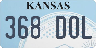 KS license plate 368DOL