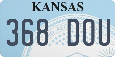 KS license plate 368DOU