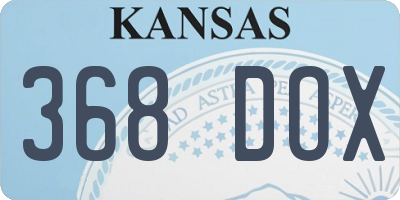 KS license plate 368DOX