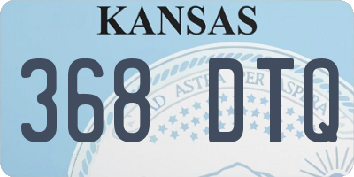 KS license plate 368DTQ