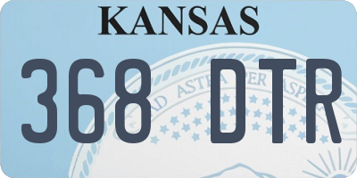 KS license plate 368DTR