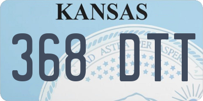 KS license plate 368DTT