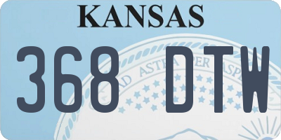 KS license plate 368DTW