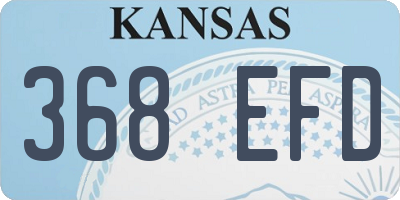 KS license plate 368EFD