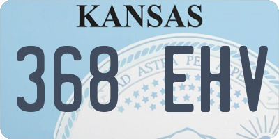KS license plate 368EHV