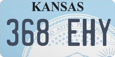 KS license plate 368EHY
