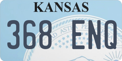 KS license plate 368ENQ