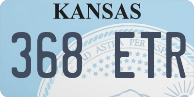 KS license plate 368ETR