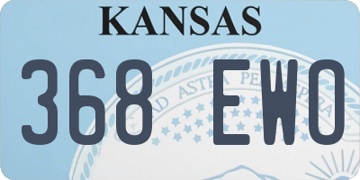 KS license plate 368EWO